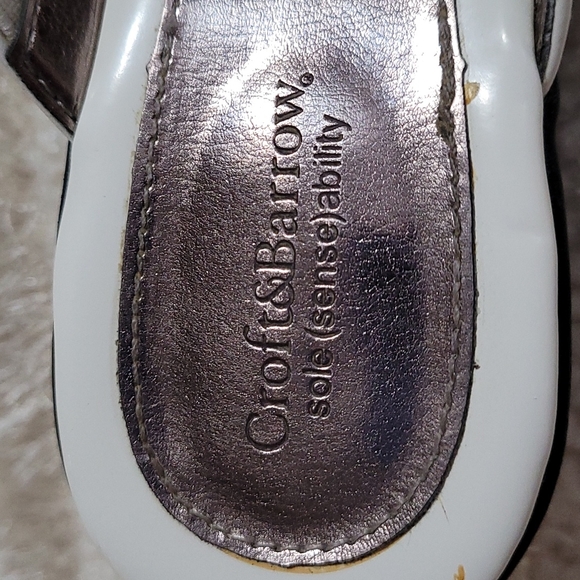 3" High Heel Sandals White Patent Open Toe Sole Sense Ability Croft Barrow 6.5 - Picture 7 of 14